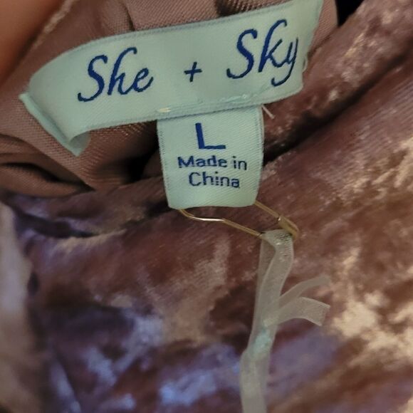 DUSTY PINK VELVET LAYERED TOP - Picture 5 of 7